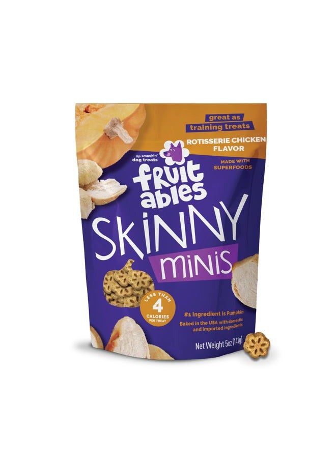 Fruitables Skinny Minis Dog Treats Rotisserie Chicken 141G - Image 1