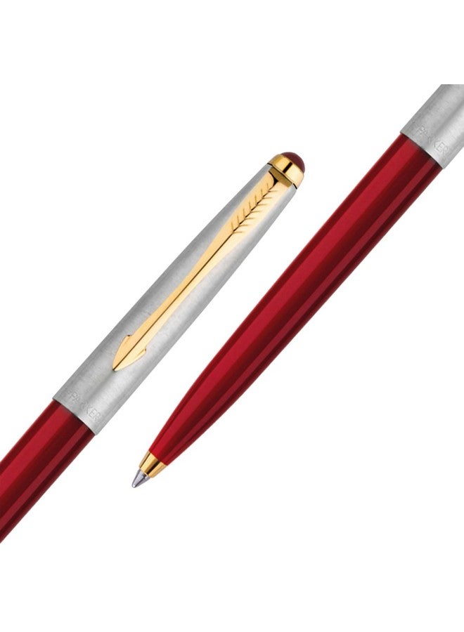 Parker Galaxy Standard Gold Trim Ball Pen| Red Body Color| Ink Color - Blue | Perfect For Corporate Use | Elite Pen For Professionals - Image 4