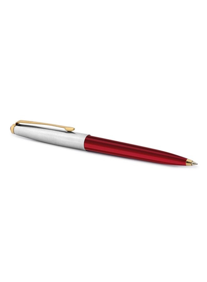 Parker Galaxy Standard Gold Trim Ball Pen| Red Body Color| Ink Color - Blue | Perfect For Corporate Use | Elite Pen For Professionals - Image 2