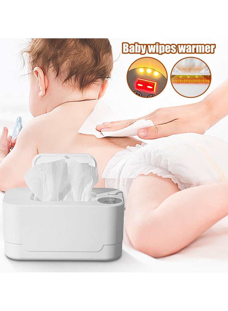 unikbebe Baby Wipe Warmer, USB Powered Wipe Warmer with Thermostat Temperature, Portable Wipe Warmer, Silent & Moisturizing, Heat Preservation for Baby Wipes, Tissues, Wet Wipes Dispenser for Travel and Home Use, White, Mechanical WITHOUT LED Display and Control Button - Image 1