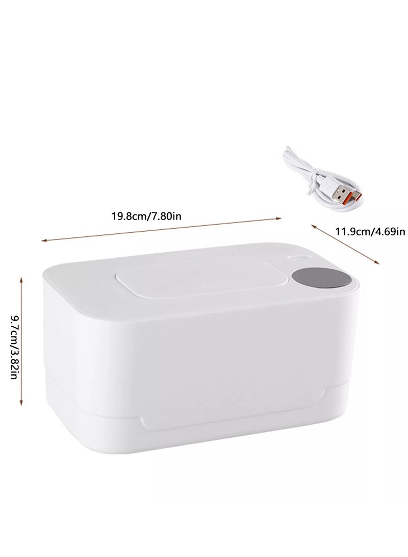 unikbebe Baby Wipe Warmer, USB Powered Wipe Warmer with Thermostat Temperature, Portable Wipe Warmer, Silent & Moisturizing, Heat Preservation for Baby Wipes, Tissues, Wet Wipes Dispenser for Travel and Home Use, White, Mechanical WITHOUT LED Display and Control Button - Image 4