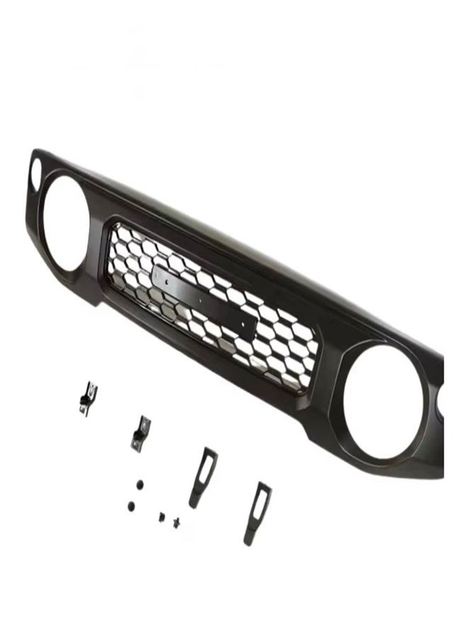 Mesh Grill for Suzuki Jimny, Front Grille compatible with Jimny 2019+ 3&5door Models, Black Honeycomb Mesh Design, Replacement Bumper Grill (With logo) - Image 2