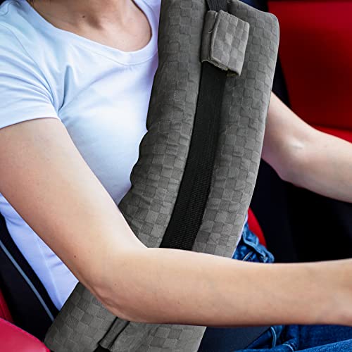 Wumimi Mastectomy Pillow Post Surgery Seat Belt Pillow Cushions Pads Protector for Breast Cancer Port Pacemaker Heart Surgery CSection Recovery Light Grey - Image 1