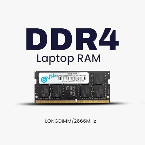 EVM 32GB DDR4 Laptop RAM Memory | 2666MHz | PC4-21300 | SO-DIMM | 260-Pin | CL15 | 1.2V Low Voltage | High Capacity Performance | 10 Year Warranty (EVMT32G2666S88P) - Image 2