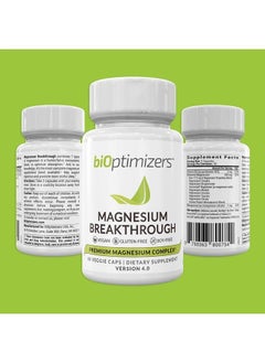 BiOptimizers Magnesium Breakthrough Supplement 4.0 - Has 7 Forms of Magnesium: Glycinate, Malate, Citrate, and More - Natural Sleep and Brain Supplement - 60 Capsules  - Image 4