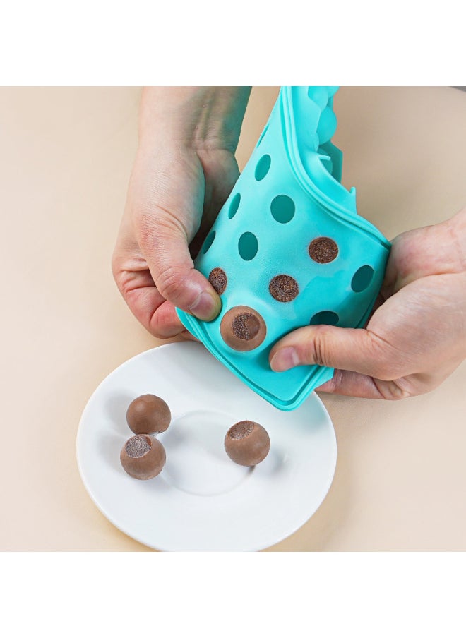 Generic - Silicone Milk Yellow Flow Heart Filling Moon Cake Mold Round Spherical Chocolate Yogurt Frozen Ice Cube Ice Tray Box Home Baking-Specifications:27 Holes 1.7cm About 3G (raspberry Powder) With Lid-Color:As Shown In The Figure - Image 1