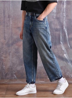 Hubberholme Men Pure Cotton Bootcut Light Fade Jeans  - Image 3