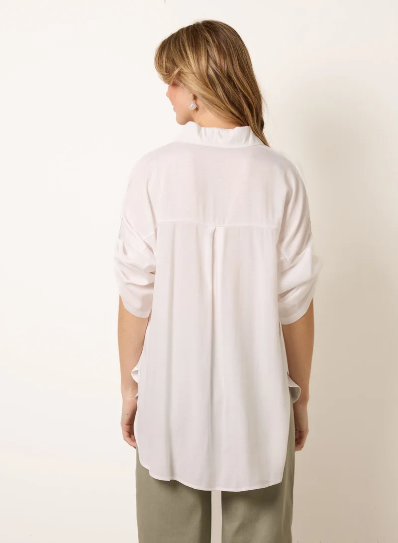 Blue Vanilla Gold Button Shirt