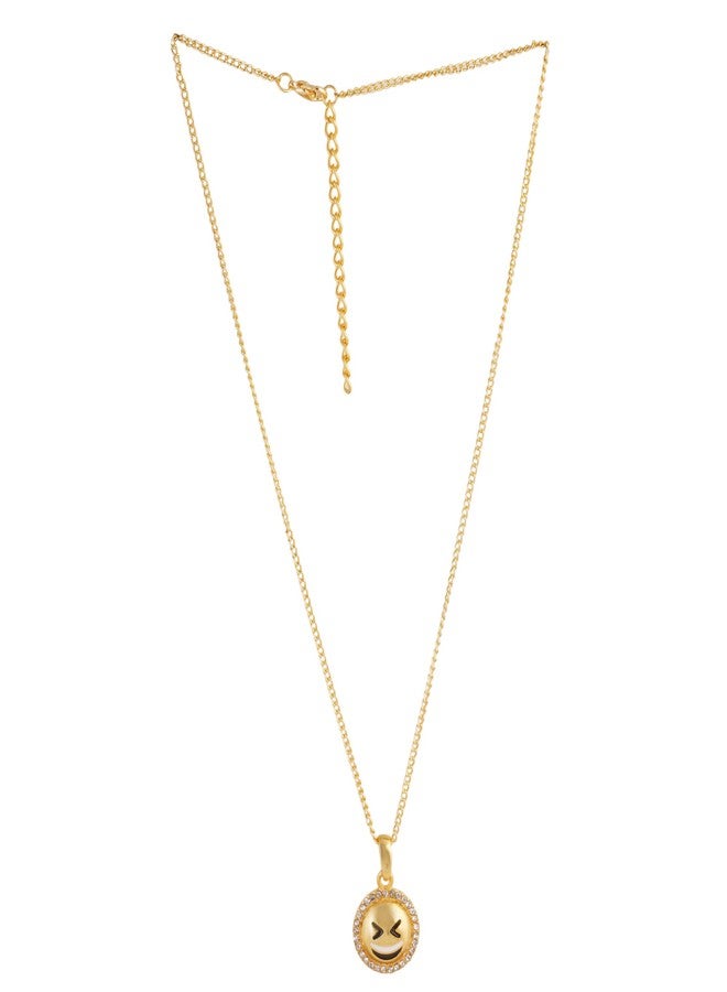 Estele Grinning Squinting Face Emoji Pendant For Girls - Image 1