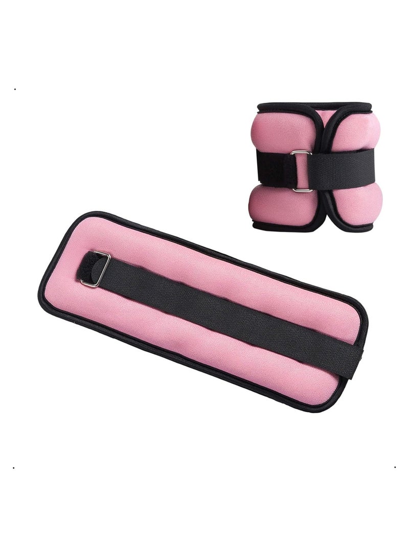Ankle Weights Set, 2 PCS Adjustable Ankle Weights, 1kg Weighted Sandbag Wrist Weights Leg Weights, Strength Training Wrist Weights Sets for Gym, Running, Fitness Workout - Image 1