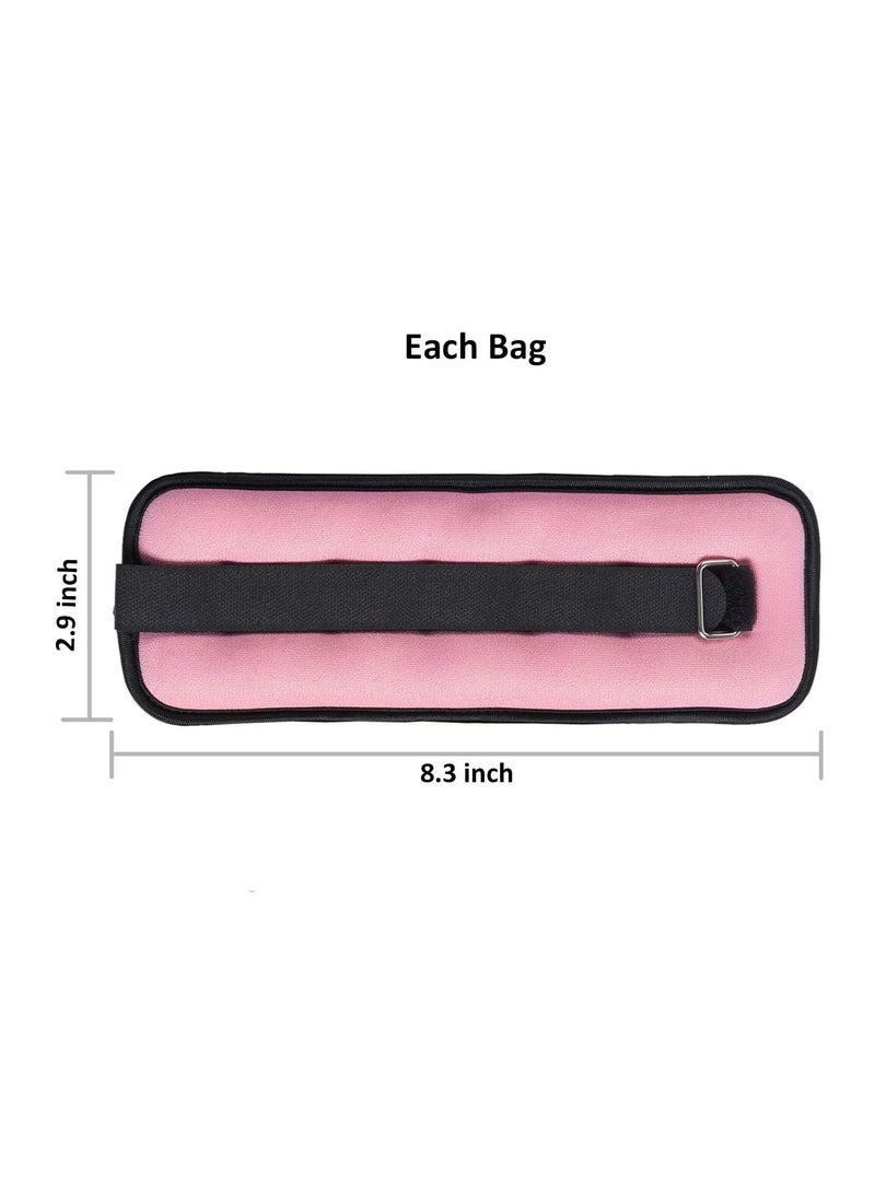 Ankle Weights Set, 2 PCS Adjustable Ankle Weights, 1kg Weighted Sandbag Wrist Weights Leg Weights, Strength Training Wrist Weights Sets for Gym, Running, Fitness Workout - Image 2