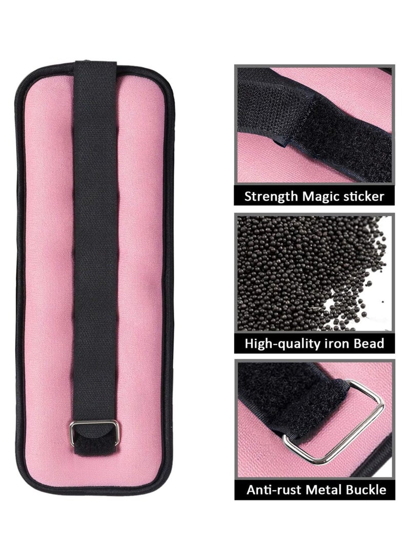 Ankle Weights Set, 2 PCS Adjustable Ankle Weights, 1kg Weighted Sandbag Wrist Weights Leg Weights, Strength Training Wrist Weights Sets for Gym, Running, Fitness Workout - Image 3