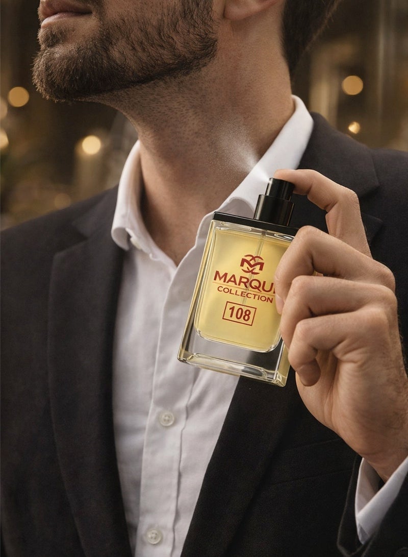 ماركيو كوليكشن Woody Perfume for Men – Marque Collection No. 108 | Long Lasting Perfume for Men with Citrus & Mossy Accords | 25ml - Image 3