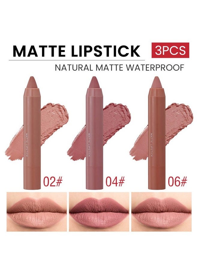 3 Colors Matt Nude Lipstick Lipliner Lip Crayons Pack Setvelvet Moisture Smooth Matte Lipstick Pencilswaterproof&Waterlasting020406 - pzsku/Z382AE8F0B23E9A66EF41Z/45/_/1707975241/83e51c60-8be0-4970-8a3f-64cd75d7b77b