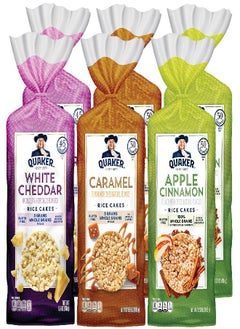 Quaker Quaker Large Rice Cakes, Gluten Free, 3 Flavor Variety Pack, 6 Count  - Image 1