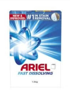 Ariel Fast Dissolving Detergent Powder White 1.5kg  - Image 1