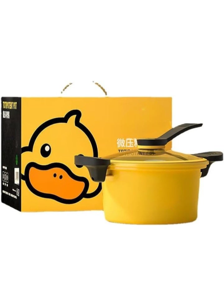 CGS Yellow Duck 22cm Mini Iron Pressure Cooker with Lid - Image 2