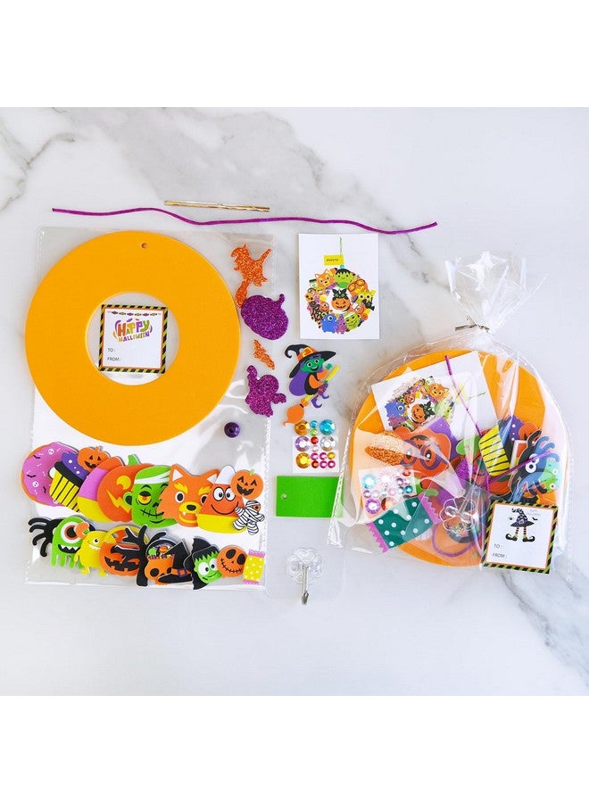 Winlyn 12-Pack Fall Crafts DIY Wreath Ornaments Decorations Art Sets with Foam Stickers - Halloween & Holiday Festive Projects for Kids & Classroom Activities - Image 3