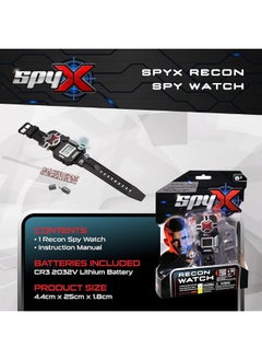 SpyX SpyX / Spy Recon Watch. 8-Function Spy Toy Watch: Led Spot Light, Stopwatch, Alarm, Decoder, Secret Message Paper & Capsules, and Motion Alarm. Perfect Addition for Your spy Gear Collection!  - Image 3