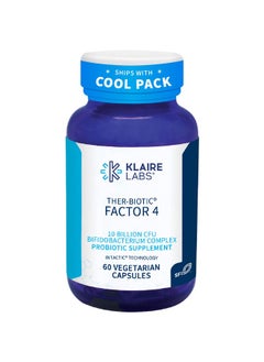Ther Biotic Factor 4 10B Cfu Bifidobacterium Bifidum Probiotic With Breve Lactis & Longum Immune + Gut Health Support Hypoallergenic Bifidobacterium Probiotic (60 Capsules)