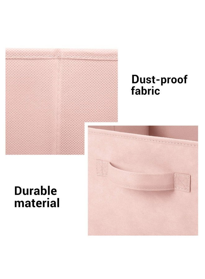 MaidMAX Fabric Storage Bins, Cloth Cube Storage Bins for Home Bedroom Closet Drawers Organizer, Foldable, Pink, 10.5×11 inches, Set of 6 - Image 5