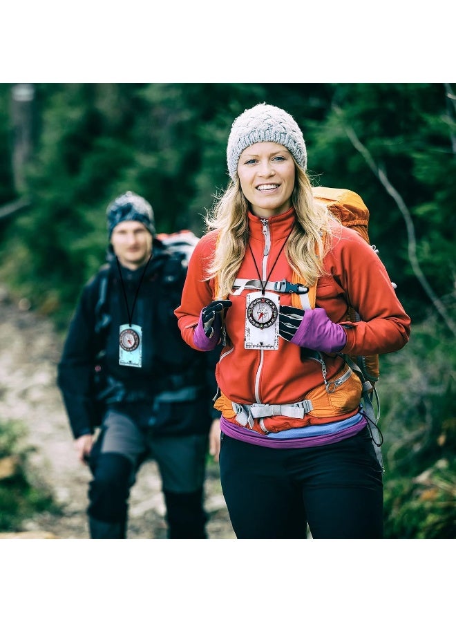 Kingdder Orienteering Compass Hiking Compass Outdoor Navigation Survival Compass Waterproof Map Reading Backpacking Compass Kids Camping Gear for Boy Scout Women Men Gifts, 4 Colors (12 Pieces) - Image 2