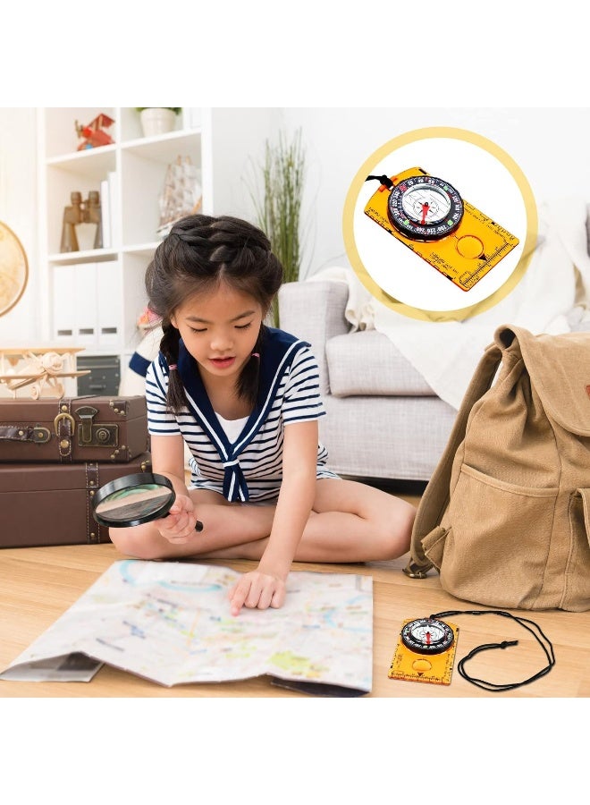 Kingdder Orienteering Compass Hiking Compass Outdoor Navigation Survival Compass Waterproof Map Reading Backpacking Compass Kids Camping Gear for Boy Scout Women Men Gifts, 4 Colors (12 Pieces) - Image 5