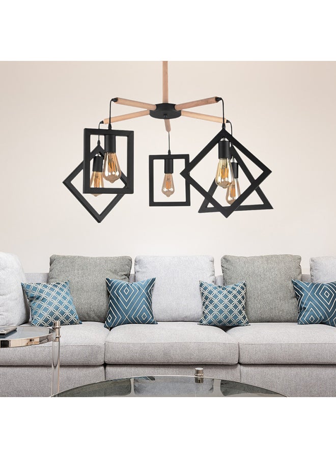 El Rawda Lighting Lavin Ceiling Lamp | modern decorative LED E27 pendant light ceiling lamp hanging | suitable for any room | Color: Black | Size: 65x75x65 cm - Image 1