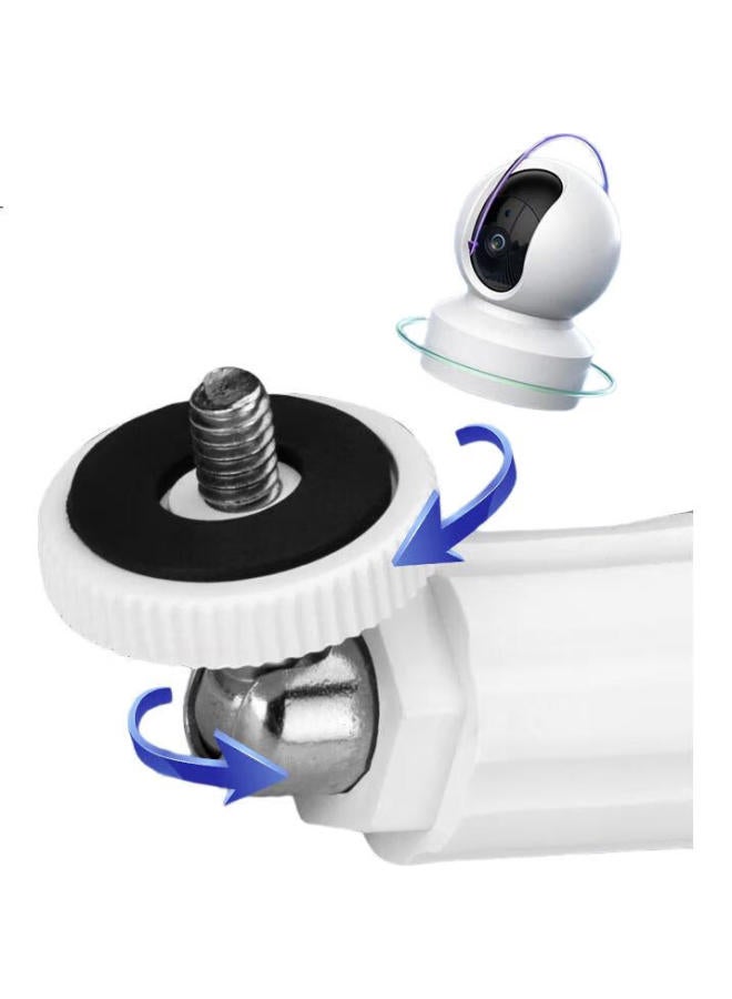 Trendsetter Compatible With Xiaomi Camera Mounts 2/3/4 Gimbal Version/2K Version/3Pro/C300/C500/C700, Small White Surveillance Fixed Hanging Inverted Wall-Mounted Installation Bracket - Image 2