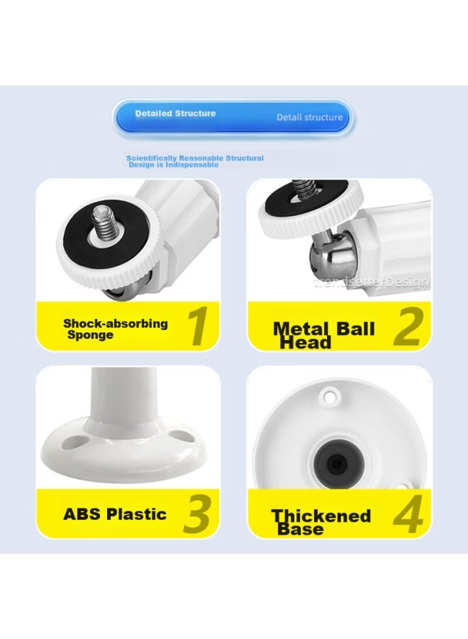 Trendsetter Compatible With Xiaomi Camera Mounts 2/3/4 Gimbal Version/2k Version/3pro/c300/c500/c700, Small White Surveillance Fixed Hanging Inverted Wall-mounted Installation Bracket - Image 4