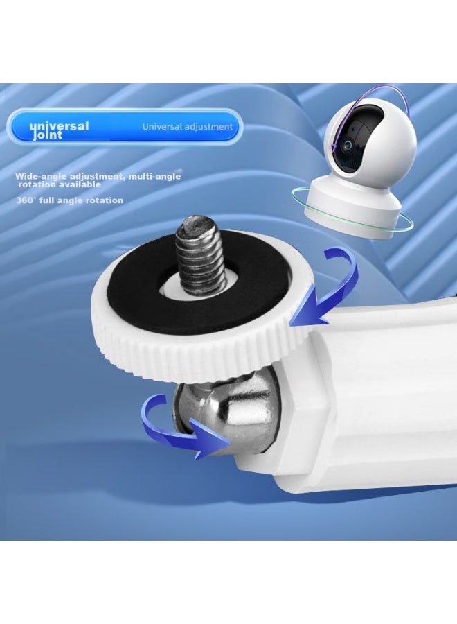 Trendsetter Compatible With Xiaomi Camera Mounts 2/3/4 Gimbal Version/2k Version/3pro/c300/c500/c700, Small White Surveillance Fixed Hanging Inverted Wall-mounted Installation Bracket - Image 2