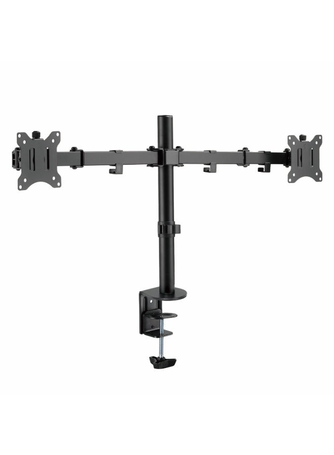 ستارجولد حامل مكتبي لشاشتين، ذراع قابل للتعديل، متوافق مع الشاشات من 13 إلى 32 بوصة، مشبك تثبيت - Image 2