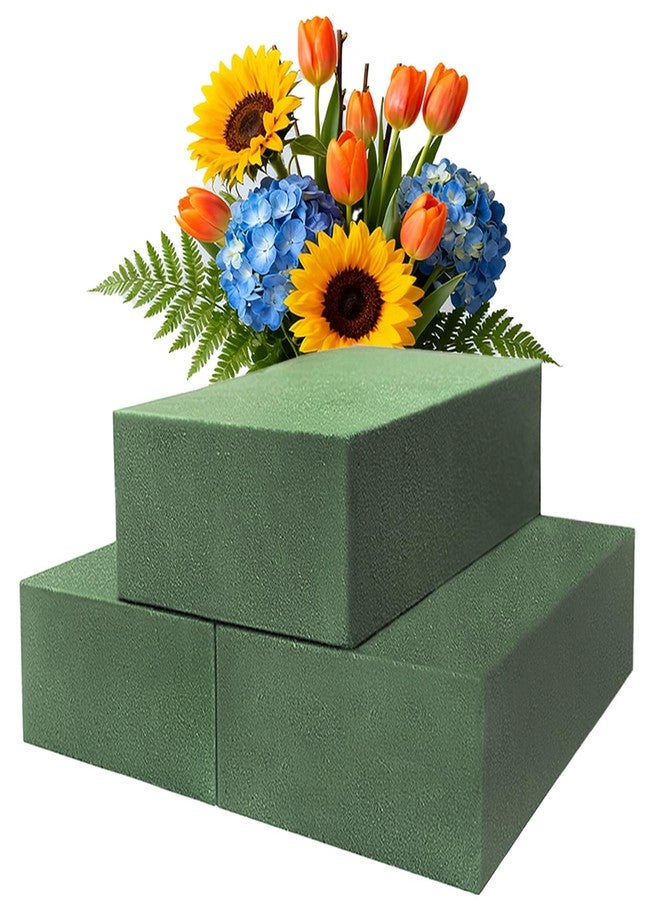 RIDEHILL 3 Pack Floral Foam Blocks, 5.5" x 3.1" x 1.7" Flower Foam for Flower Arrangements Supplies, Wet and Dry Flower Foam Blocks Suitable for Fresh and Artificial Flowers in Decorations - Image 1