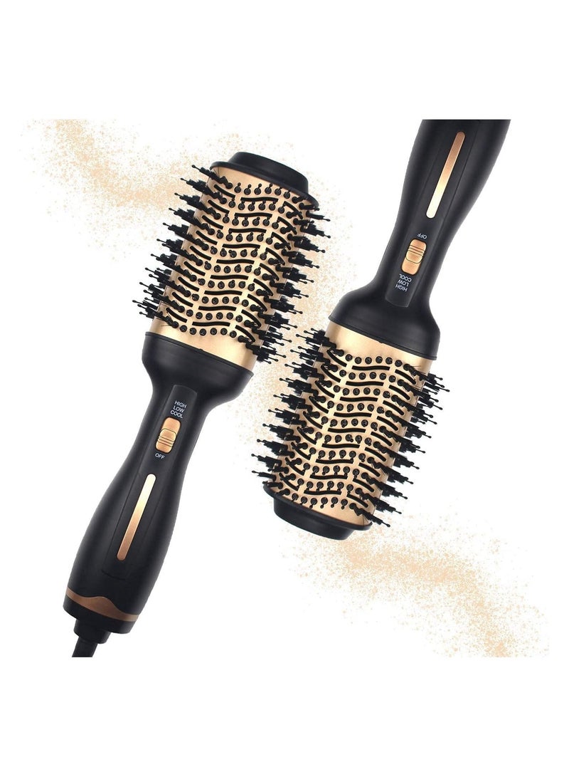 Hot Air Brush,Hair Dryer Brush, Professional Hair Dryer & Volumizer 3 in 1 Upgrade Anti-Scald Negative Ionic Technology Hair Straightener Brush - Image 2