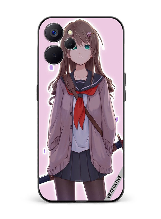 VR CREATIVE Protective Case Cover For Realme 10 5G Anime Girl Design Multicolour - Image 1