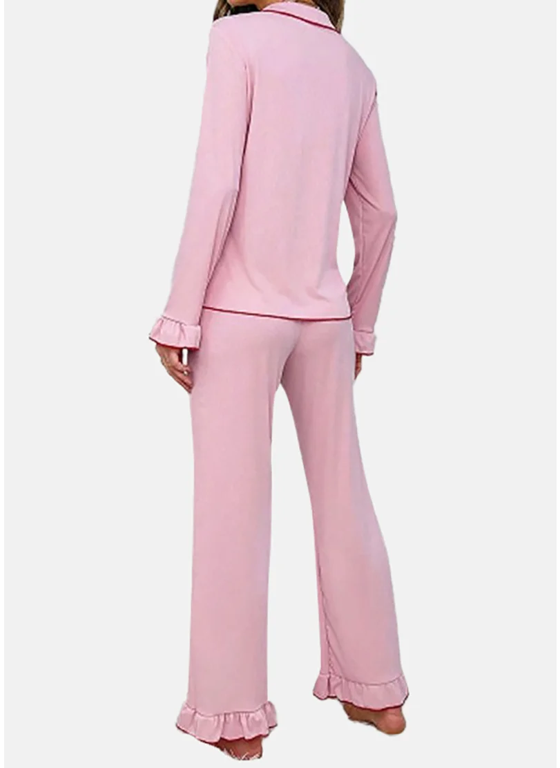 YUNIQEE Lavender Solid Pyjamas & Shirt
