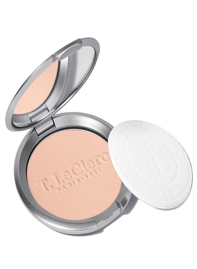 T. LeClerc T.LeClerc Rice Compact Powder – Anti-Aging Pressed Powder with Brown Rice Ferment – Long-Lasting Natural Matte Finish – Moisturizing | Non-Comedogenic Face Powder (ROSÉ, 9G) - Image 2