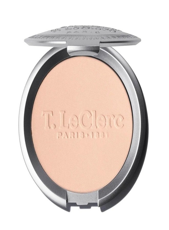 T. LeClerc T.LeClerc Rice Compact Powder – Anti-Aging Pressed Powder with Brown Rice Ferment – Long-Lasting Natural Matte Finish – Moisturizing | Non-Comedogenic Face Powder (ROSÉ, 9G) - Image 1