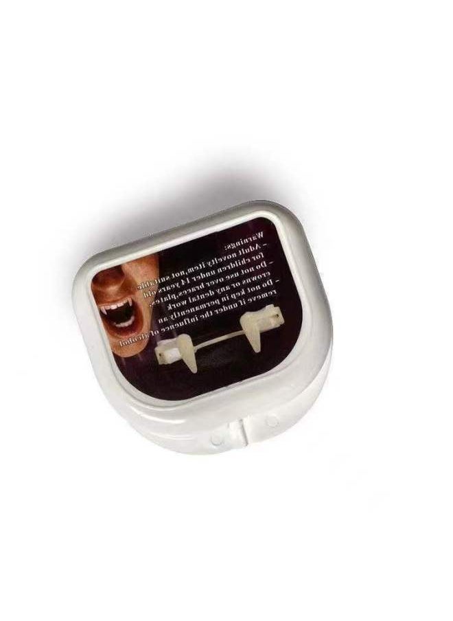 Generic - Exclusive For Halloween Vampire Denture Zombie Denture Masquerade Props Braces Pointed Braces Spot-Color:Color Box - Image 1