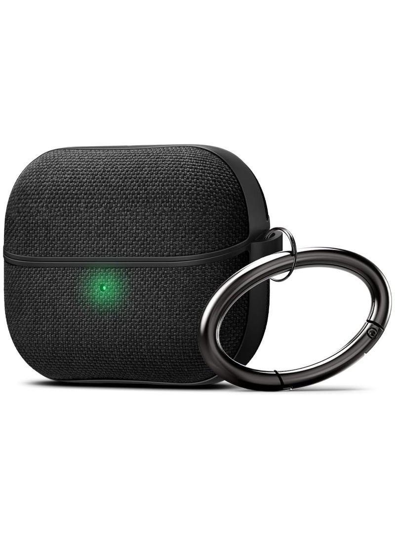 Spigen غطاء حماية سماعات سامسونج جالكسي بودز 3 برو وبودز3 مضاد للصدمات مع كارابينه - أسود - Image 1