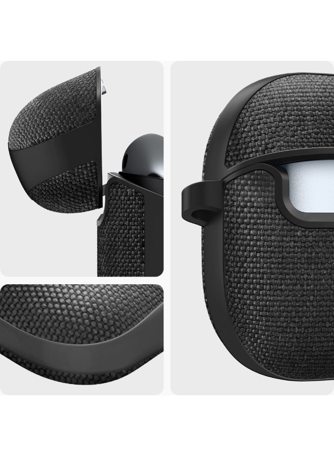 Spigen غطاء حماية سماعات سامسونج جالكسي بودز 3 برو وبودز3 مضاد للصدمات مع كارابينه - أسود - Image 3