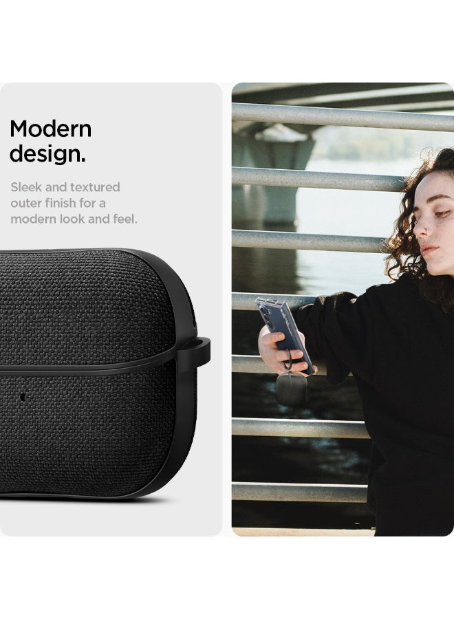 Spigen غطاء حماية سماعات سامسونج جالكسي بودز 3 برو وبودز3 مضاد للصدمات مع كارابينه - أسود - Image 4