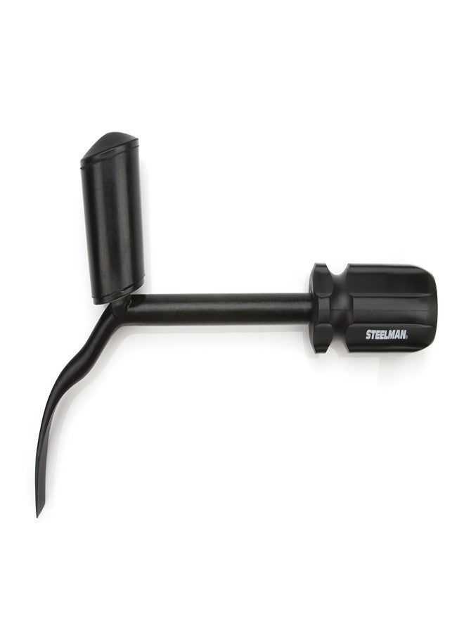 Steelman Hubcap Remover Tool for Auto Mechanics, Heavy-Duty Steel, Large Rubber Hammer Face, Wide Prying Blade, Secure Grip - Image 2