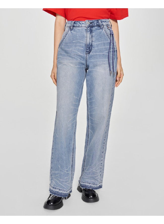 Lee Indigo X Chen Collaboration Collection, Same As In-Store, Spring 2025 New Style 428 Straight-Leg Women'S Jeans - Image 1