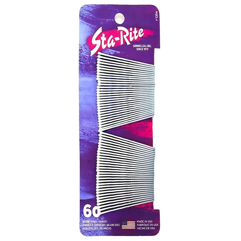 Sta-Rite دبابيس شعر بيضاء - 60 قطعة - Image 1