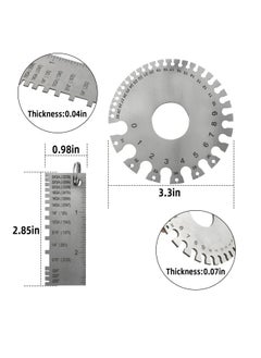 Excefore Stainless Steel Wire Metal Sheet, Standard Wire Welding Gage, Round Cable Sheet Stainless, Standard Thickness Metal Gauge, Wire Thickness Gauge for DIY, Construction, Decoration  - Image 3