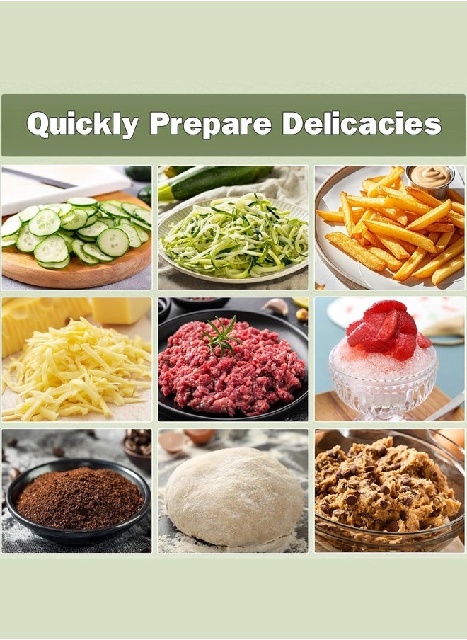 1500W Food Processor & Vegetable Chopper,2L Processing Bowl+2L Juicer Blender,French-Fry-Cutter, Stepless Speed,Digital Timer,Large Feed Chute,Ice Creshing,Chopping, Shredding, Slicing and Doughing,SK-03063