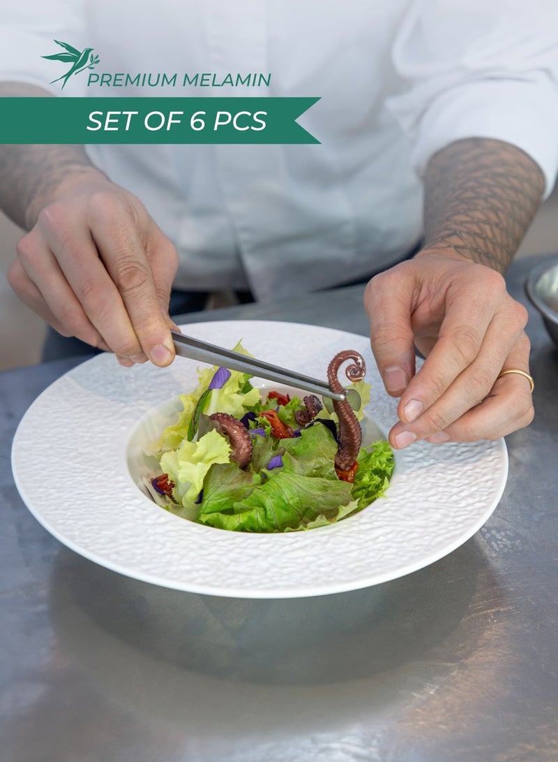 Baci milano Set of 6 Melamine Mid Rim Pasta Bowl Plate Luna Baci Milano Diam. 29 H 2,8 cm - Image 1