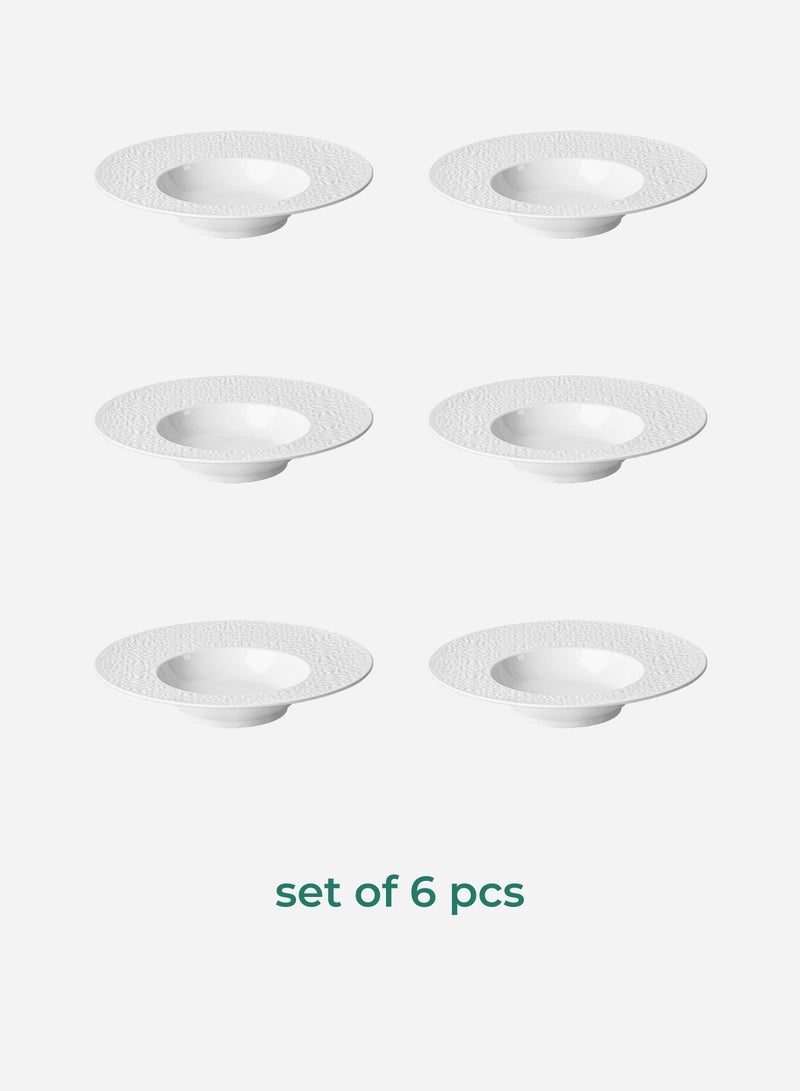 Baci milano Set of 6 Melamine Mid Rim Pasta Bowl Plate Luna Baci Milano Diam. 29 H 2,8 cm - Image 2