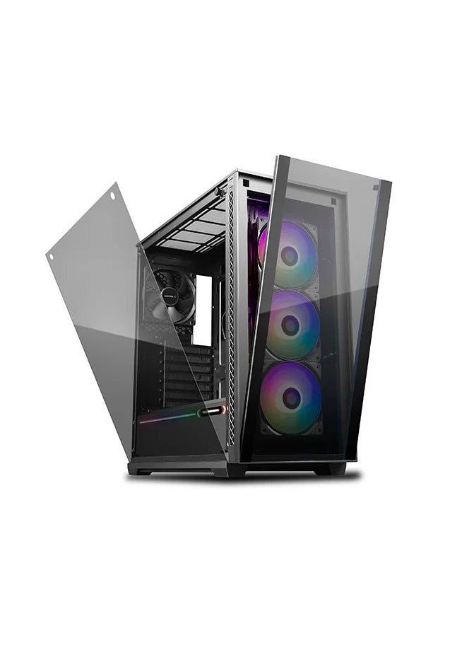 DEEPCOOL MATREXX 70 ADD-RGB 3F Mid-Tower Case with Tempered Glass, Addressable RGB Fans, Optimized Airflow, Spacious Interior, and Versatile Cable Management for High-Performance PC Builds  - Image 1